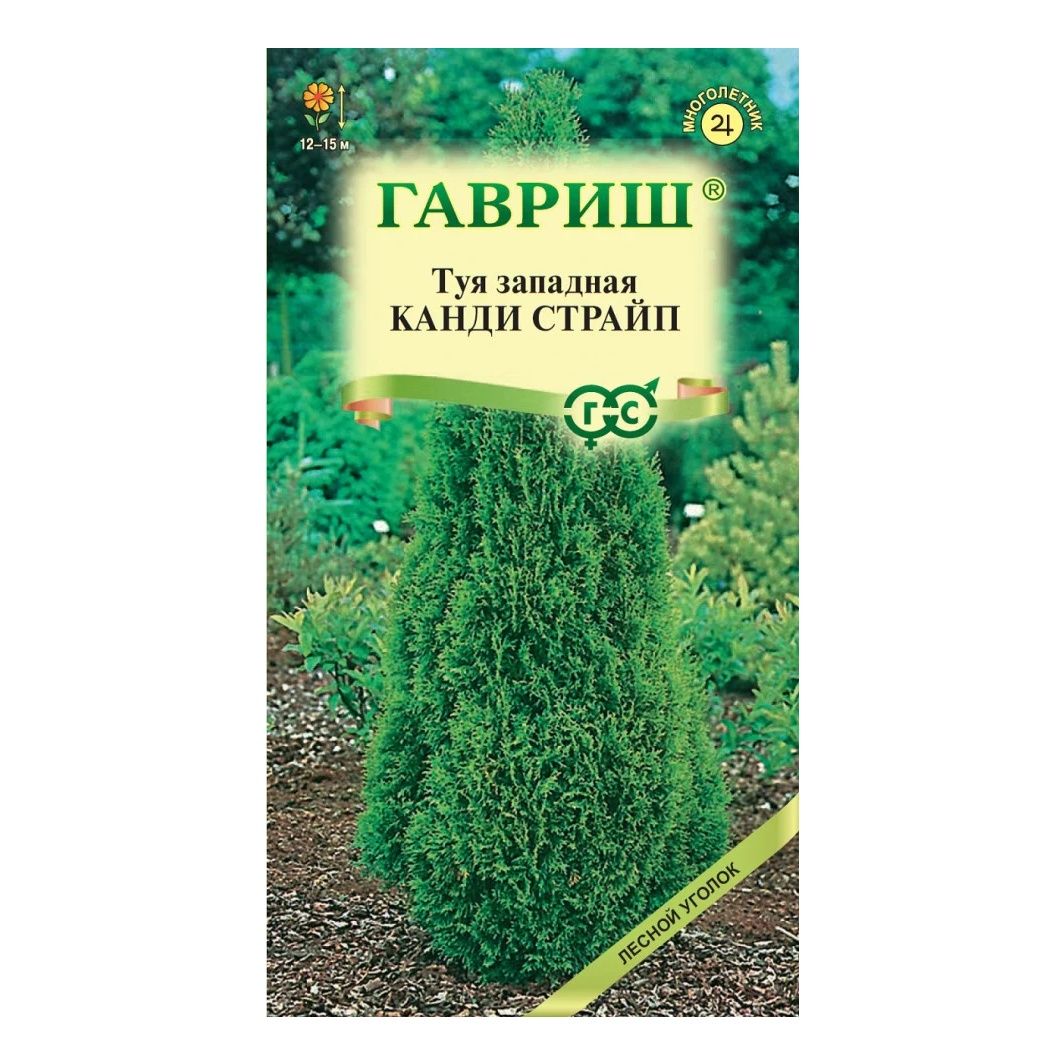 

Семена Туя западная Канди Страйп Гавриш Лесной уголок 5 г
