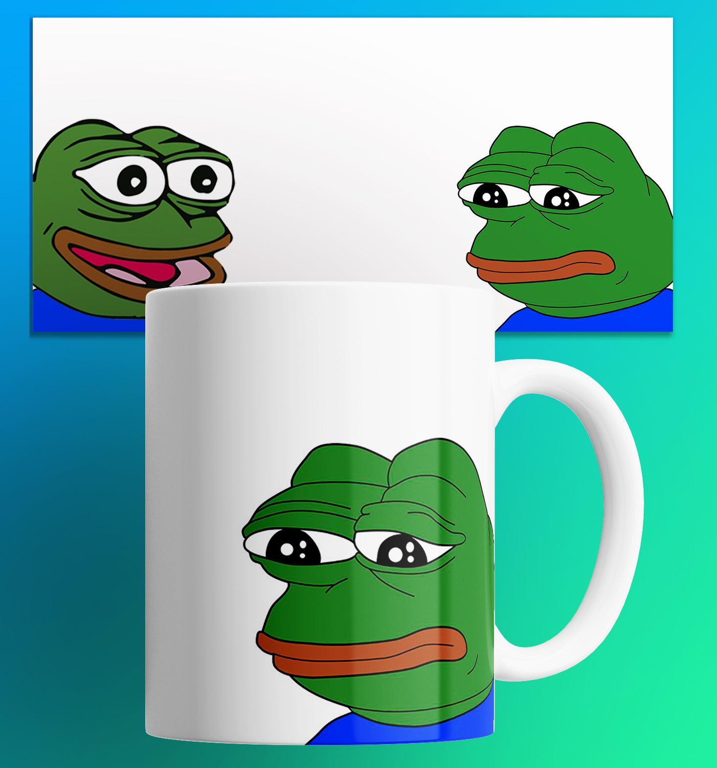 

Кружка с мемом Лягушка пепе pepe the frog 330 мл., Кружка Лягушка Пепе/pepe the frog/мем/в подарок/с приколом. 330 мл