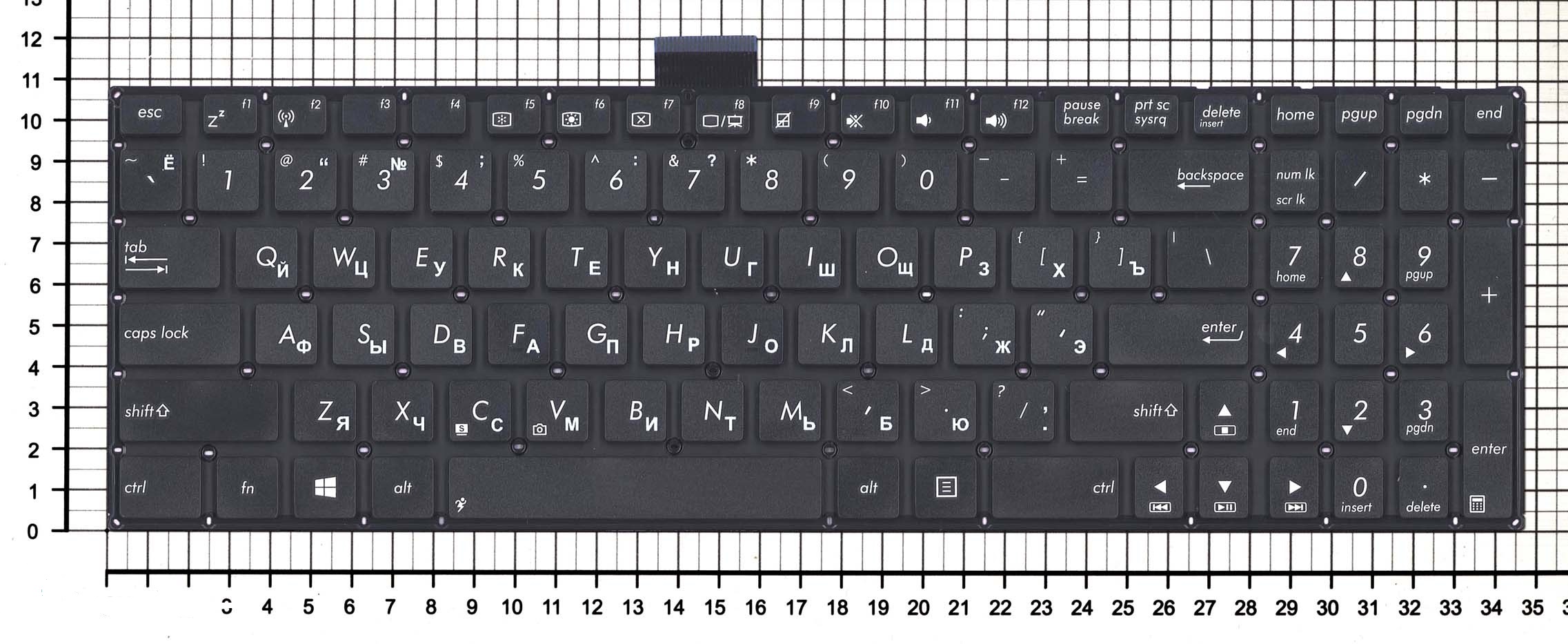Клавиатура для ноутбука Asus R512MA