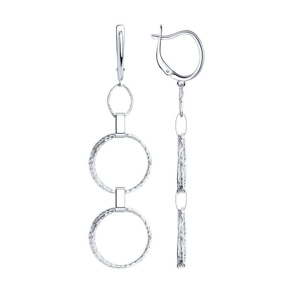 

Серьги женские из серебра SOKOLOV 94024381, без вставки, 94024381