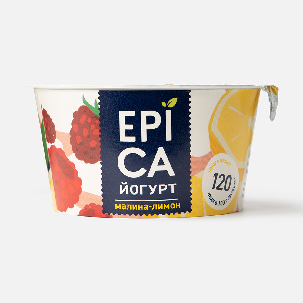 Йогурт Epica Малина-лимон 4,8% 130 г