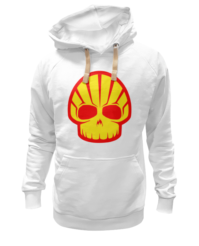 

Худи унисекс Printio Shell skull белое 3XL, Белый, Shell skull