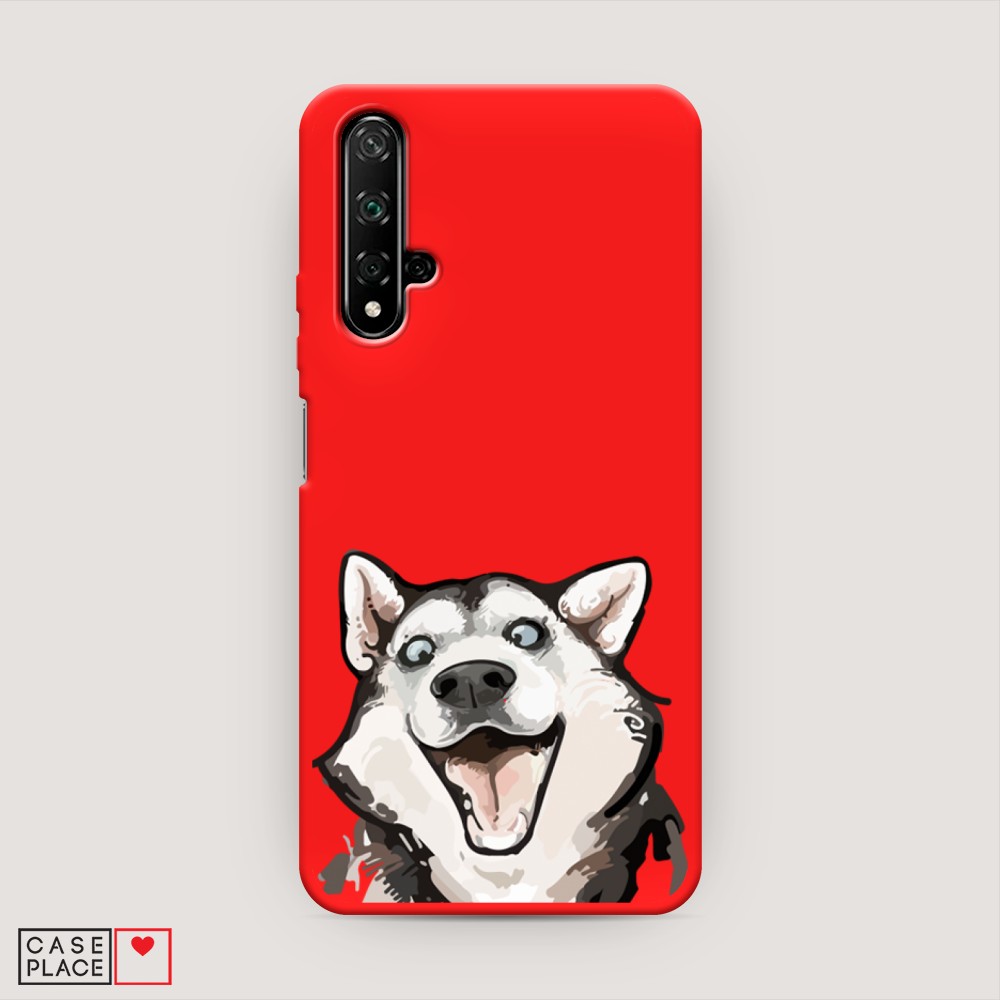 

Чехол Awog на Huawei Nova 5T "Радостный хаски", Разноцветный, 610553-1