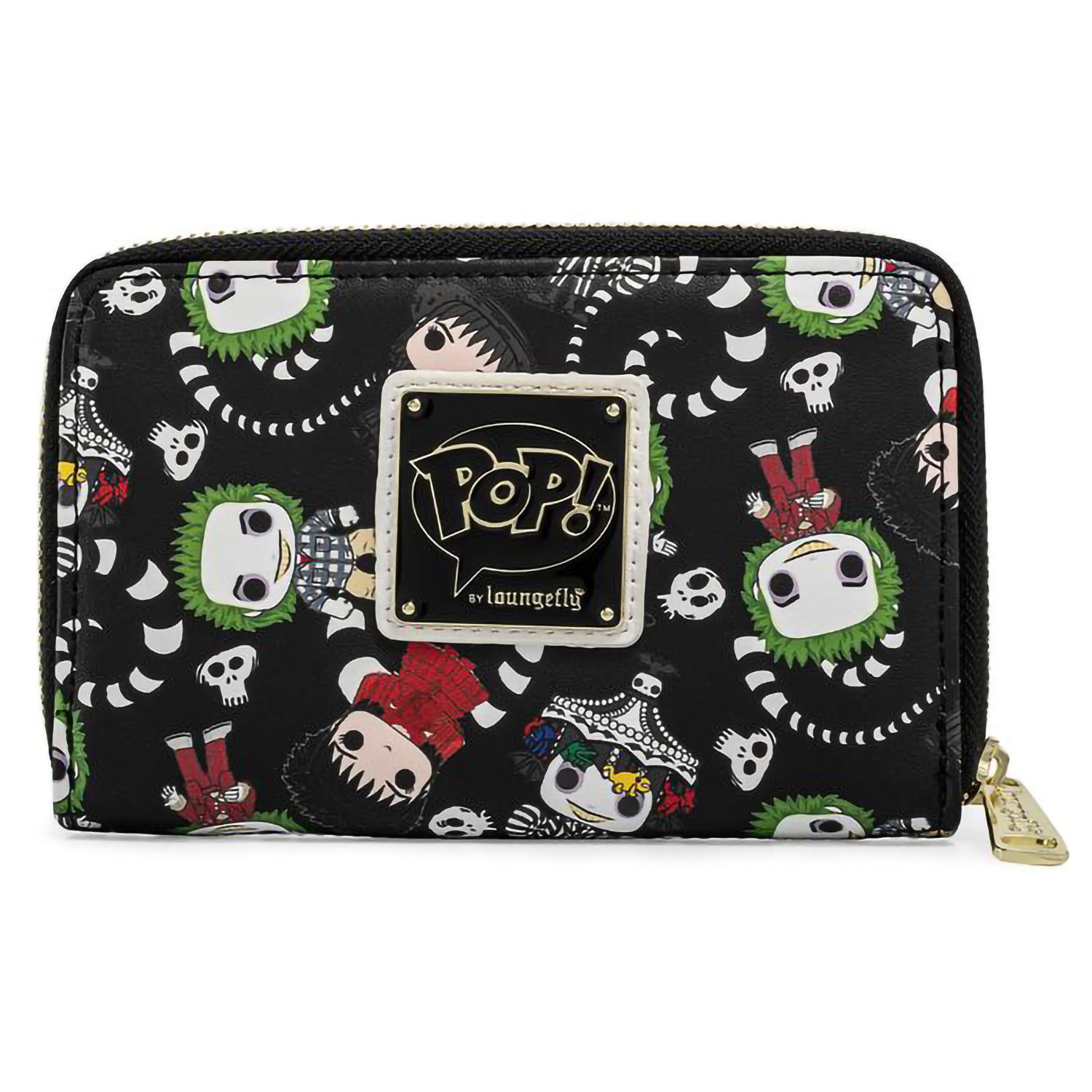 фото Кошелек loungefly pop beetlejuice aop zip around wallet btjwa0007