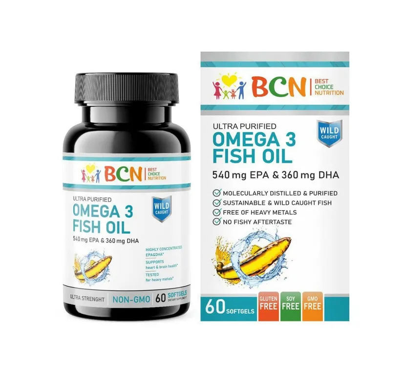 BCN Omega 3 Fish Oil 540EPA360DHA капсулы 60 шт 1895₽