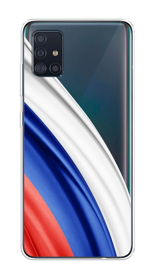 

Чехол на Samsung Galaxy A51 "Флаг России уголок", Белый;синий;красный;прозрачный, 28950-1