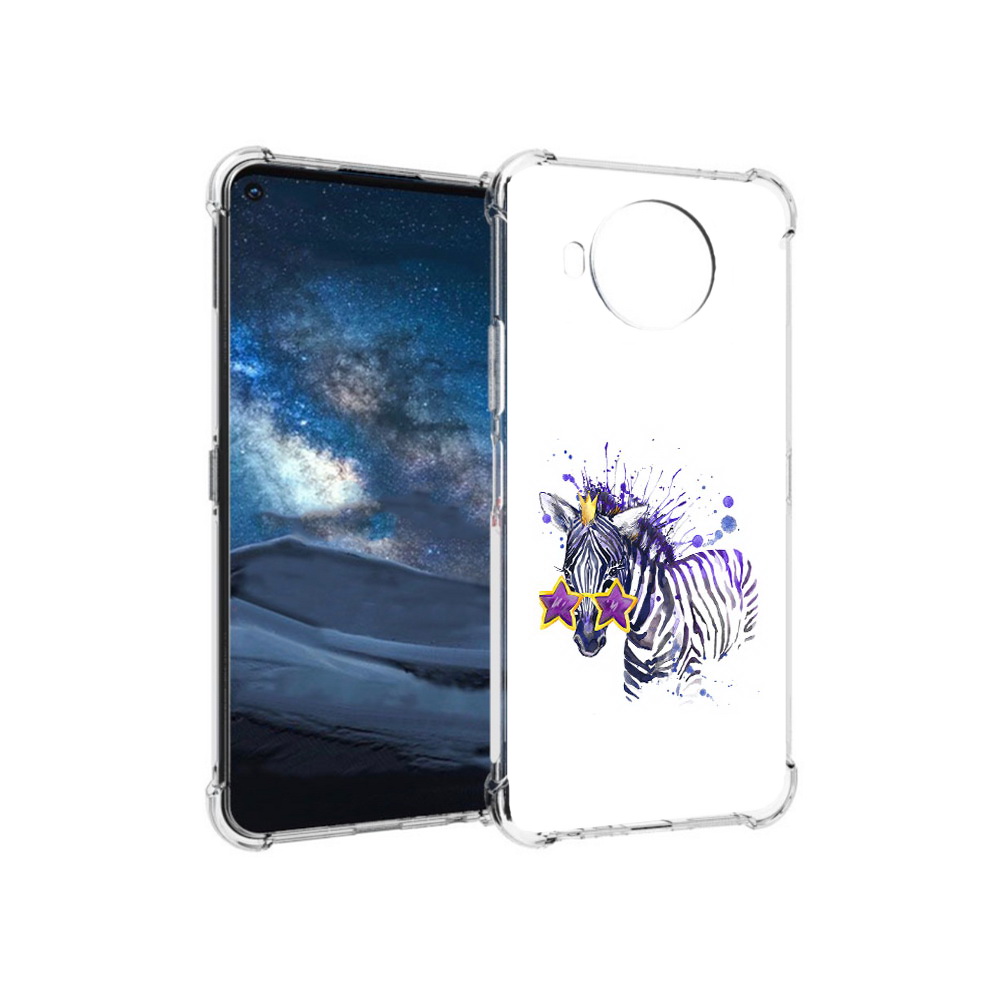

Чехол MyPads Tocco для Nokia 8.3 акварельная зебра (PT227053.110.215), Прозрачный, Tocco