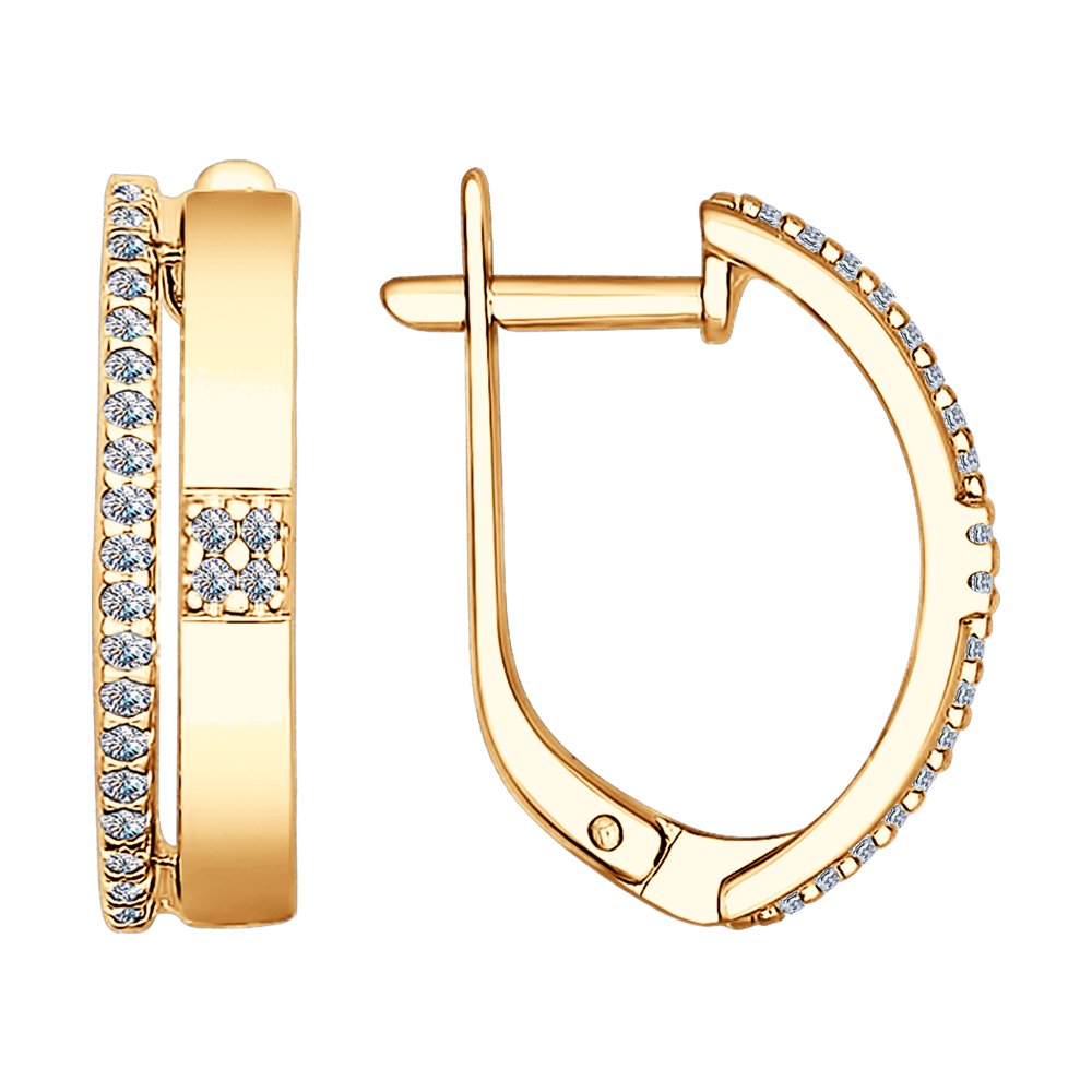 

Серьги из серебра SOKOLOV 93021059, фианит, 93021059