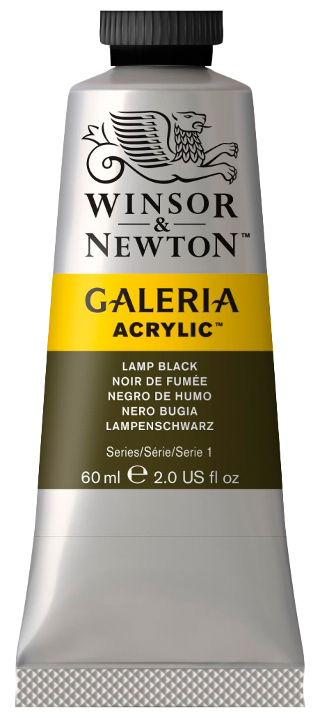 

Краска акриловая Winsor&Newton Galeria 60 мл черный ламповый