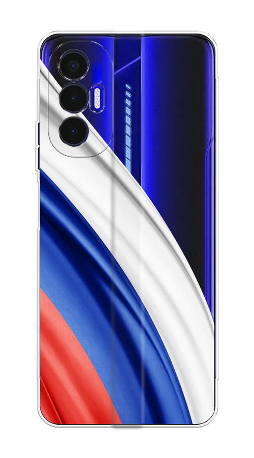 

Чехол на Tecno Pova 3 "Флаг России уголок", Белый;синий;красный;прозрачный, 301550-1