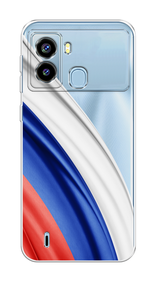 

Чехол на Tecno Pop 6 "Флаг России уголок", Белый;синий;красный;прозрачный, 302050-1