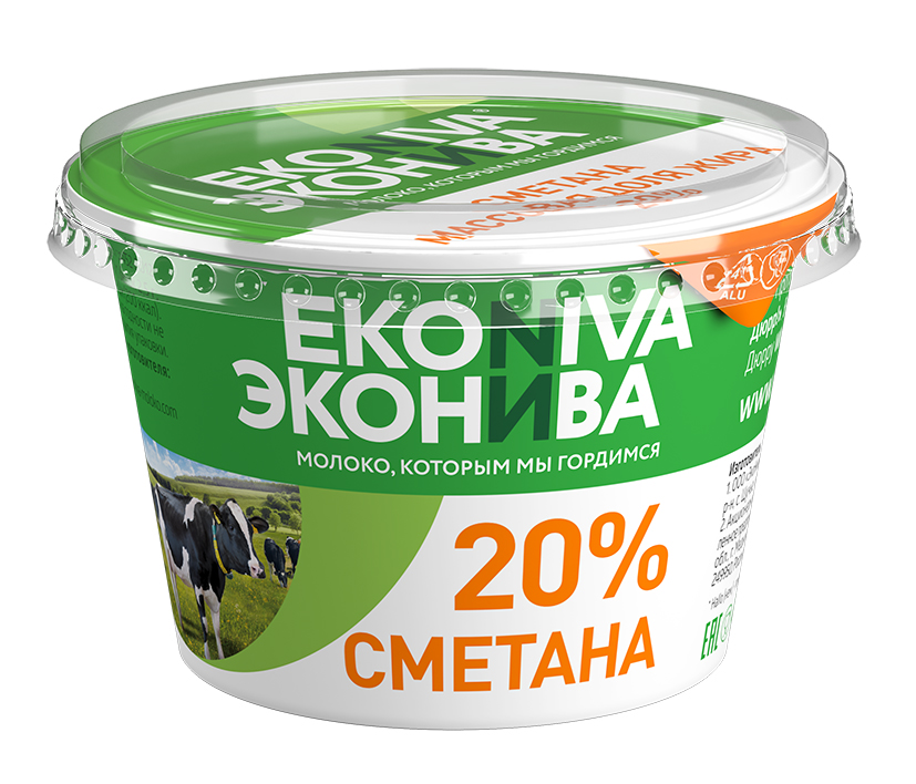 

Сметана ЭкоНива 20% БЗМЖ 200 г