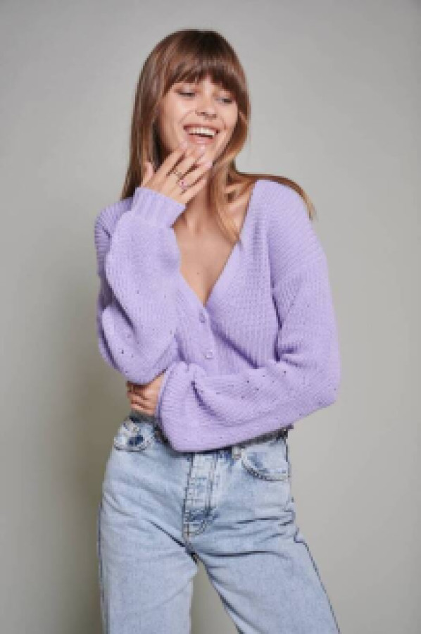 

Кардиган женский Zechka ZCK0204 фиолетовый S (доставка из-за рубежа), ZCK0204