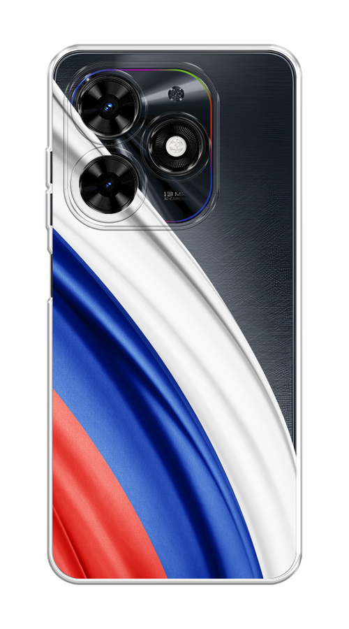 

Чехол на Tecno Spark Go 2024 "Флаг России уголок", Белый;синий;красный;прозрачный, 304650-1