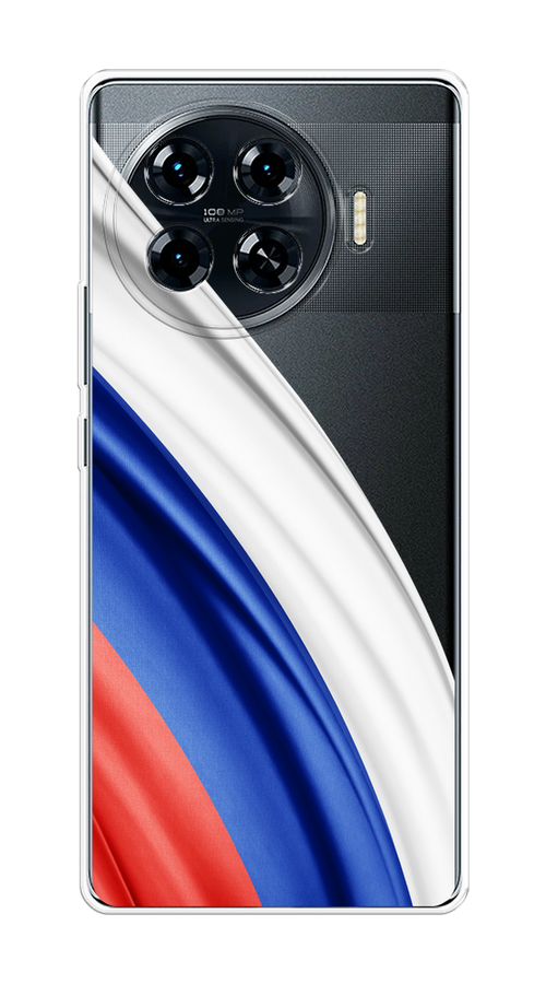 

Чехол на Tecno Spark 20 Pro Plus "Флаг России уголок", Белый;синий;красный;прозрачный, 305050-1