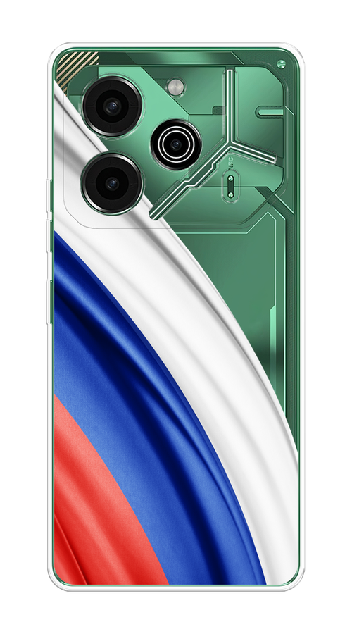 

Чехол на Tecno Pova 6 Pro 5G "Флаг России уголок", Белый;синий;красный;прозрачный, 305250-1