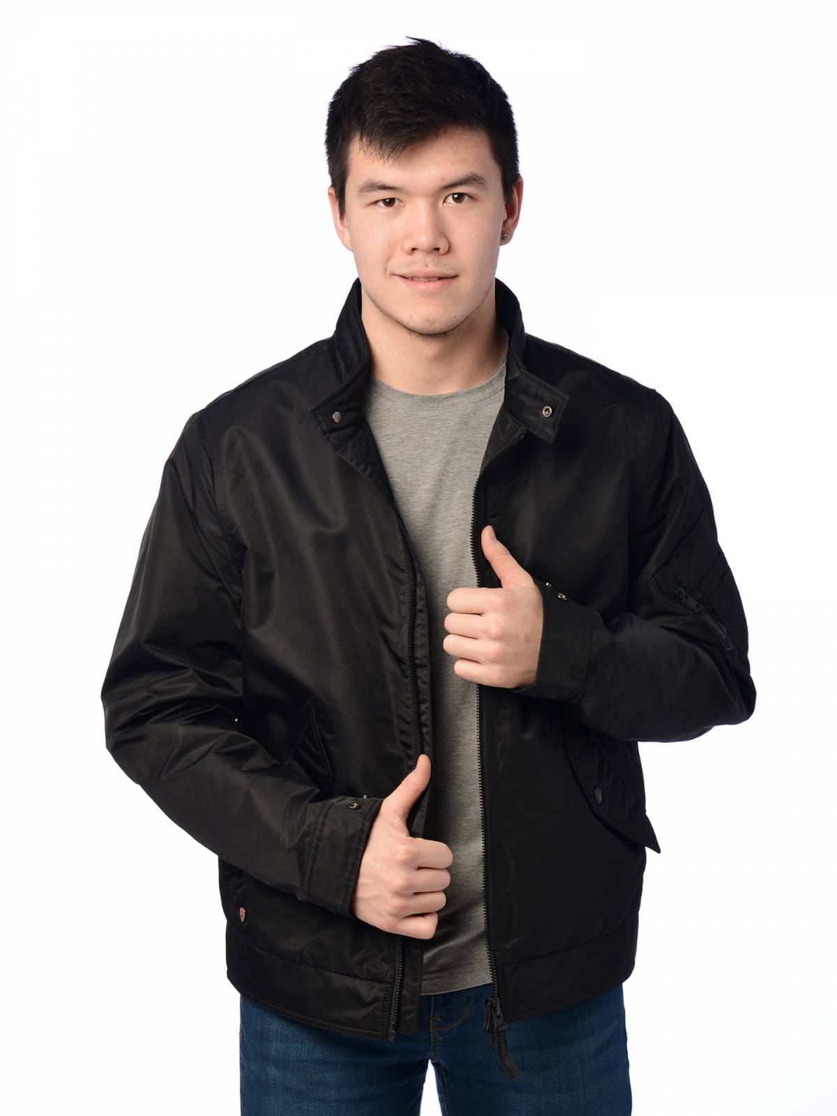 Куртка мужская Clasna 3689 черная 46 RU
