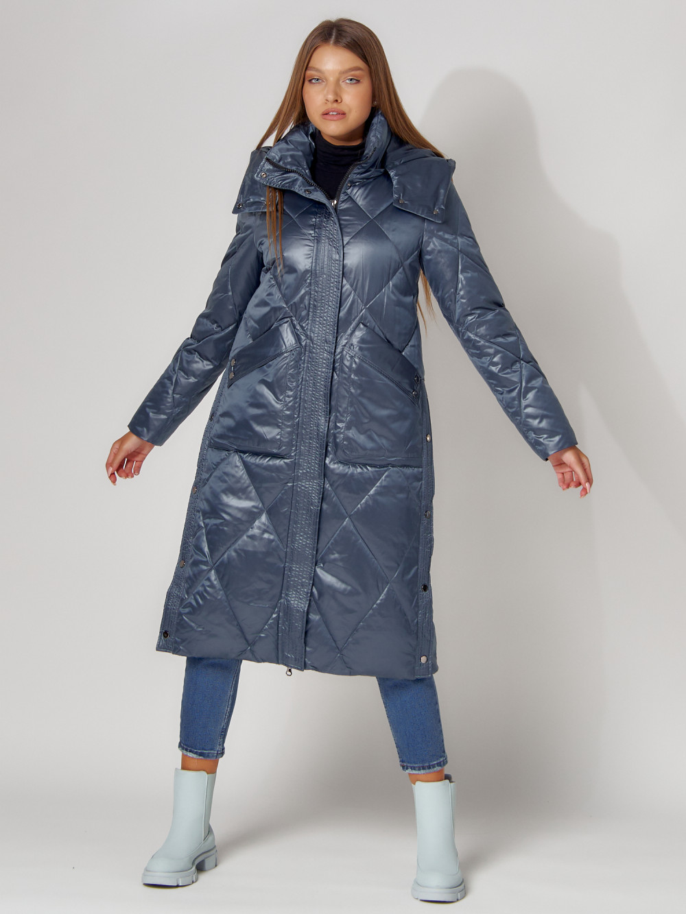 Пальто женское MTFORCE 448601 синее S