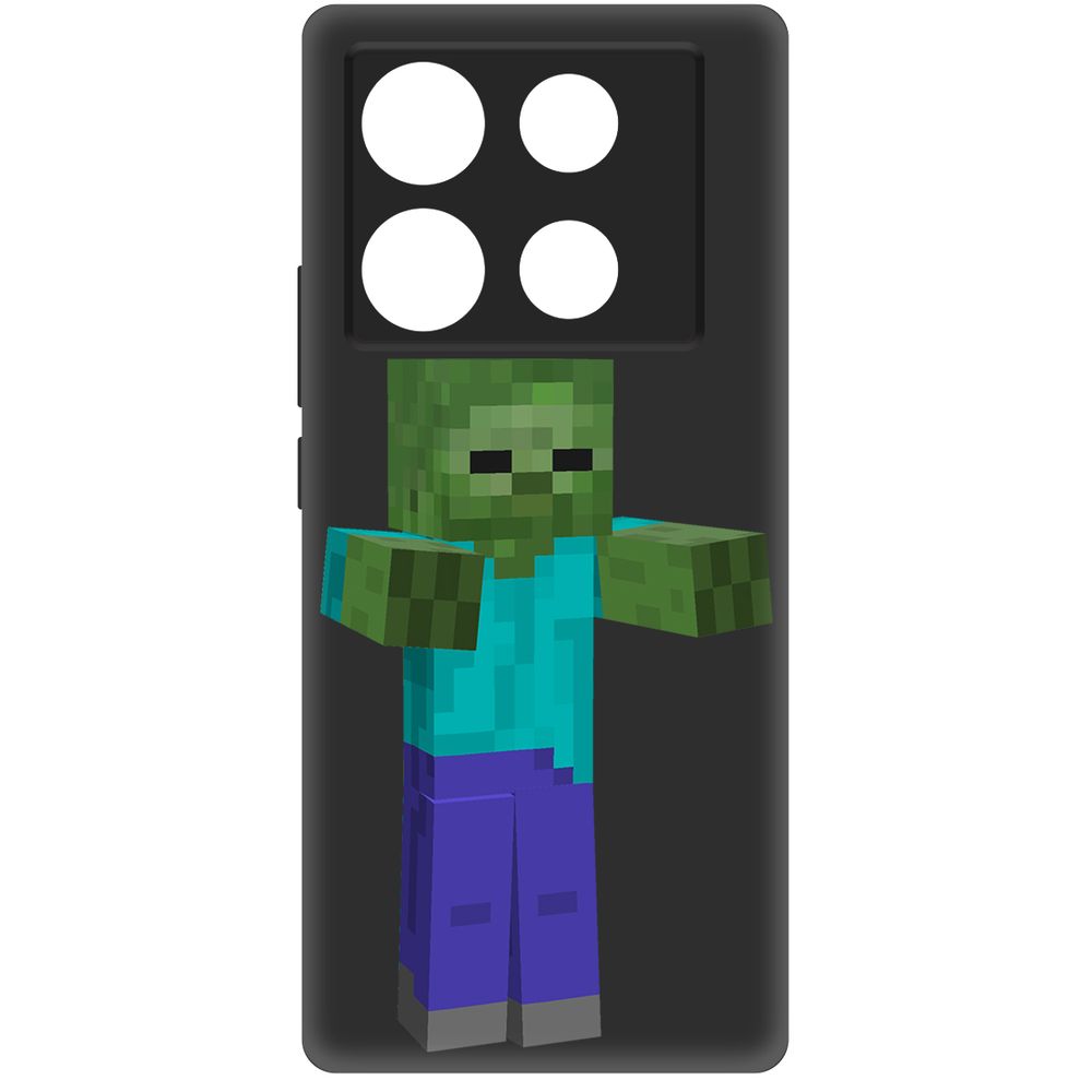 

Чехол-накладка Krutoff Soft Case Minecraft-Гигант для INFINIX Note 40 черный