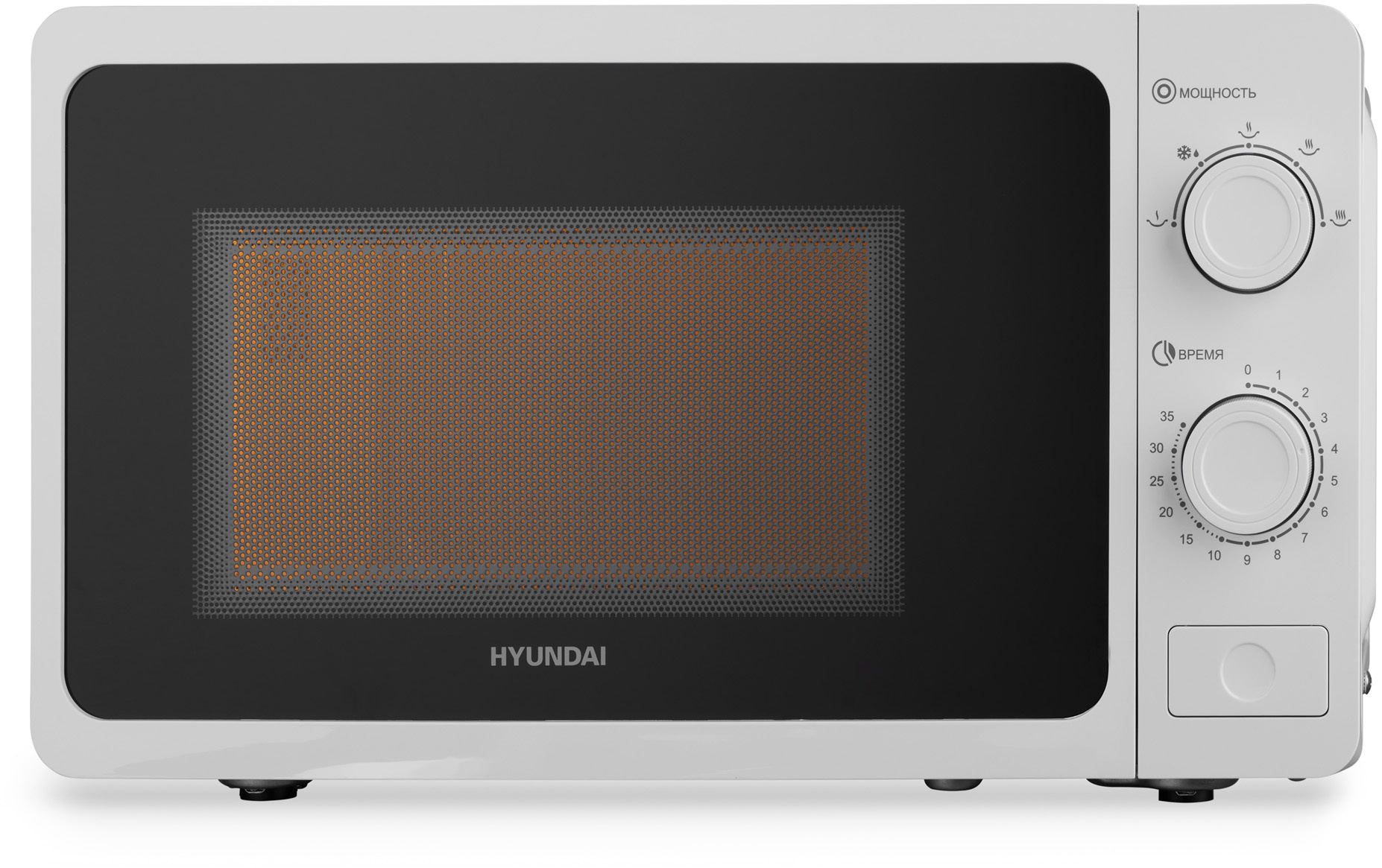 Микроволновая печь соло HYUNDAI HYM-M2009 белый микроволновая печь свч hyundai hym m2061 20л 700вт