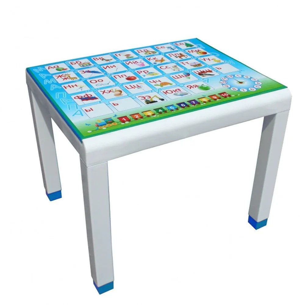 

Столик детский Стандарт Пластик Групп, 60х50х49 см, с деколью, голубой/синий, 160-0057, 160-0057DET