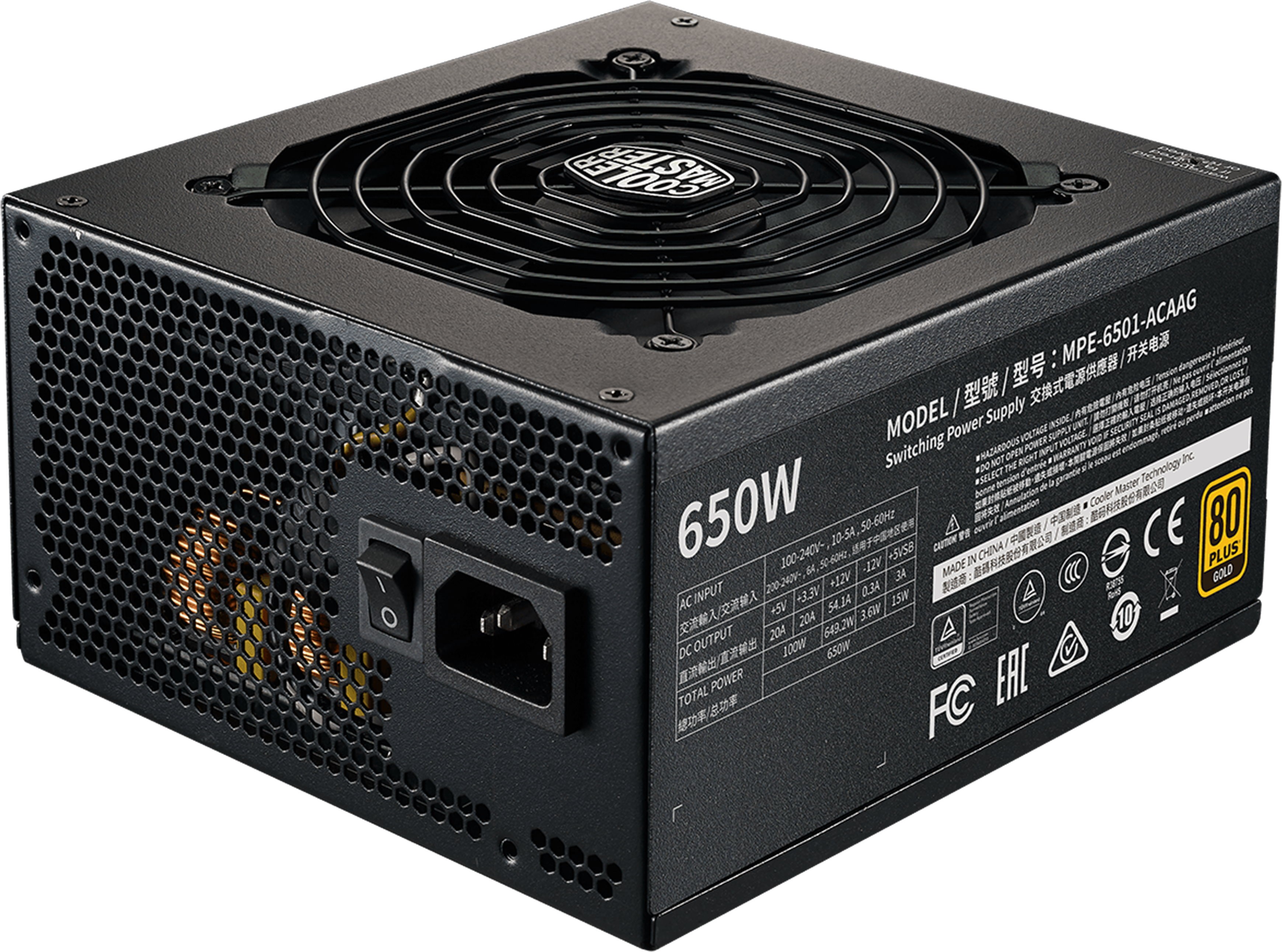 фото Блок питания cooler master mwe gold v2 fm 650w (mpe-6501-afaag-eu)