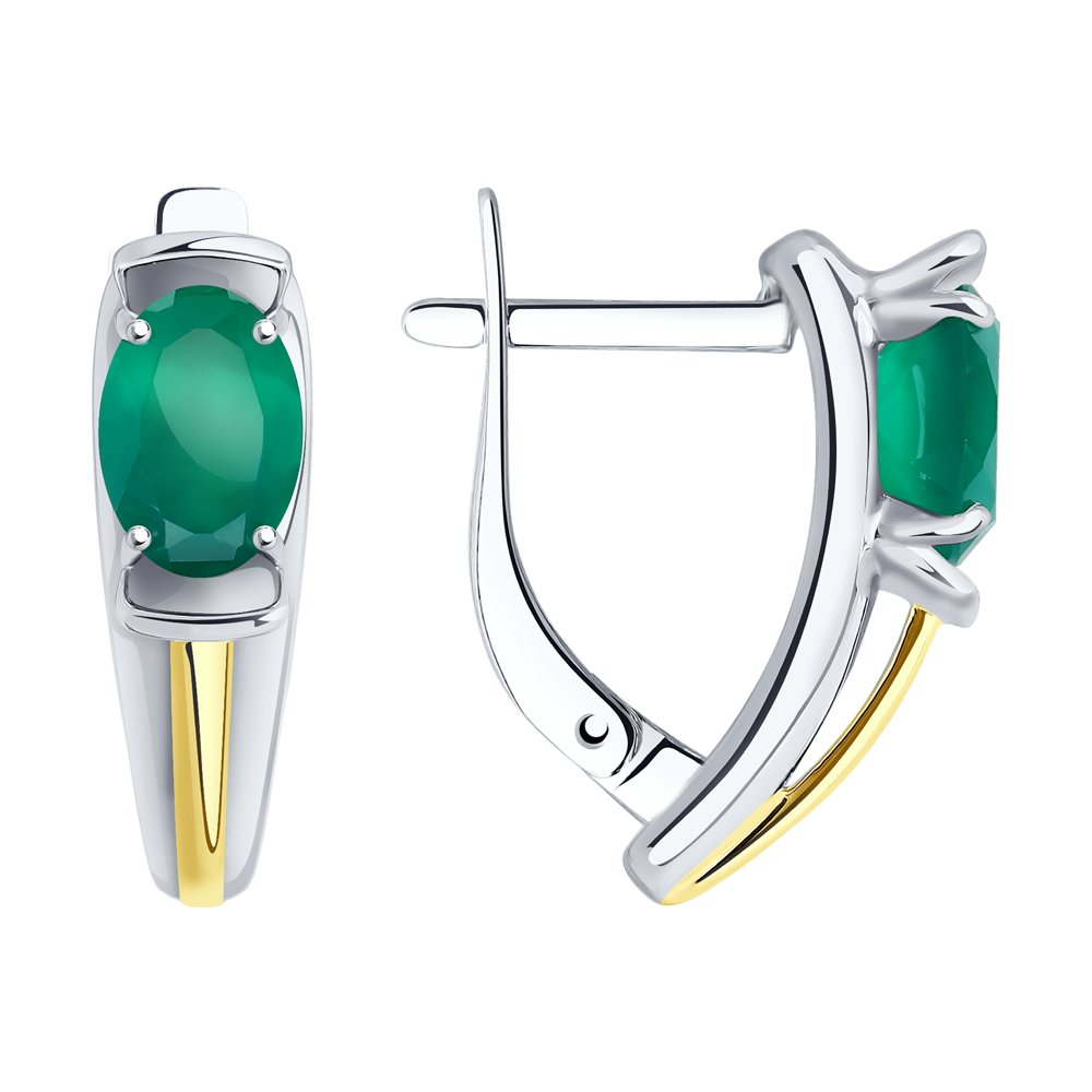 

Серьги из серебра SOKOLOV 92022365, агат, 92022365