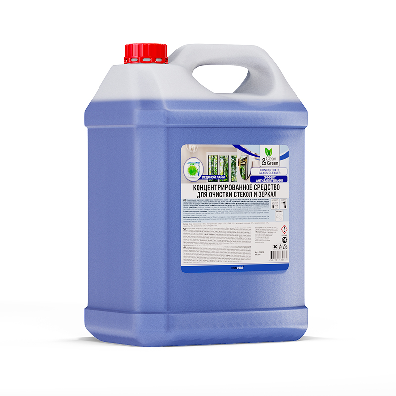 

Концентрированное средство для очистки стекол и зеркал 5 кг Clean&Green CG8036