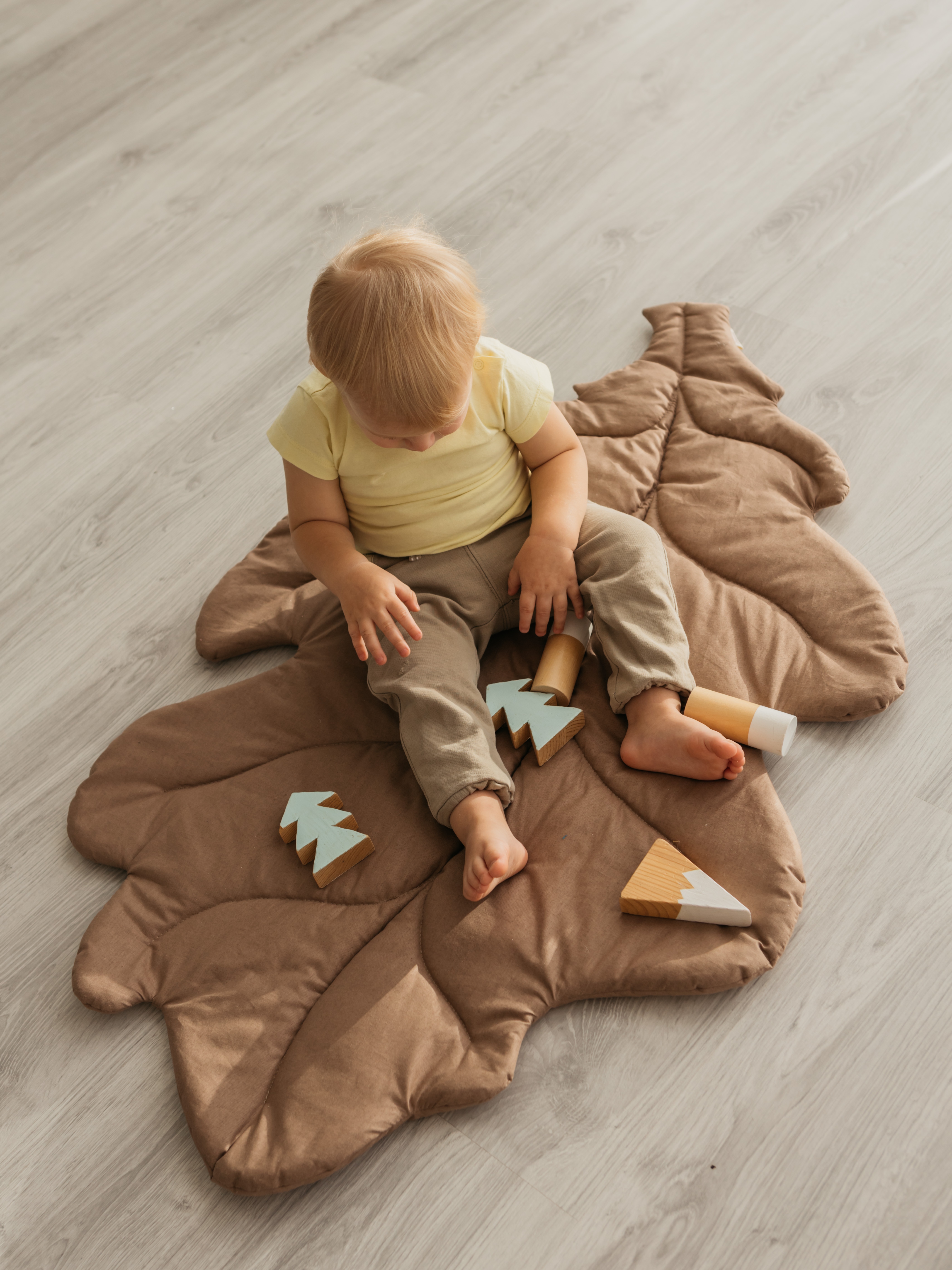 Детский хлопковый коврик Саваня листок Дуба, К020210
