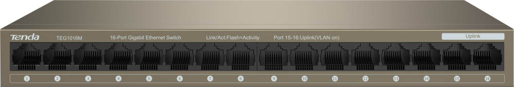 

Коммутатор Tenda TEG1016M серый, TEG1016M