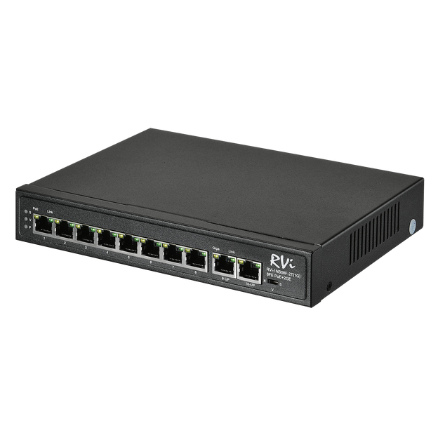 

Коммутатор МАС 2К 10 портов (8 PoE) 120 Вт (1NS08F-2T1G) RVI С0000016244