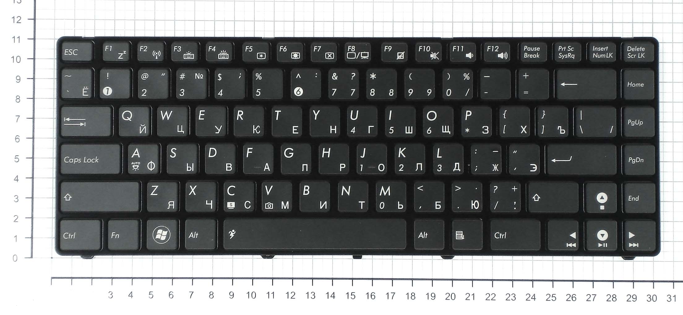 Клавиатура для ноутбука Asus (04GNV61KRU00-3)