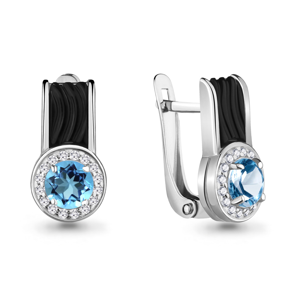 

Серьги из серебра с топазом Aquamarine 4712605А_925_р, 4712605А_925_р