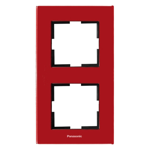 

Рамка Panasonic Karre Plus (WKTF08123GC-RU) 2x верт.монт. стекло бордовый (упак.:1шт), Красный