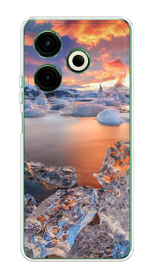 

Чехол на Tecno Pova 6 Neo "Ледники", Синий;оранжевый, 309050-1
