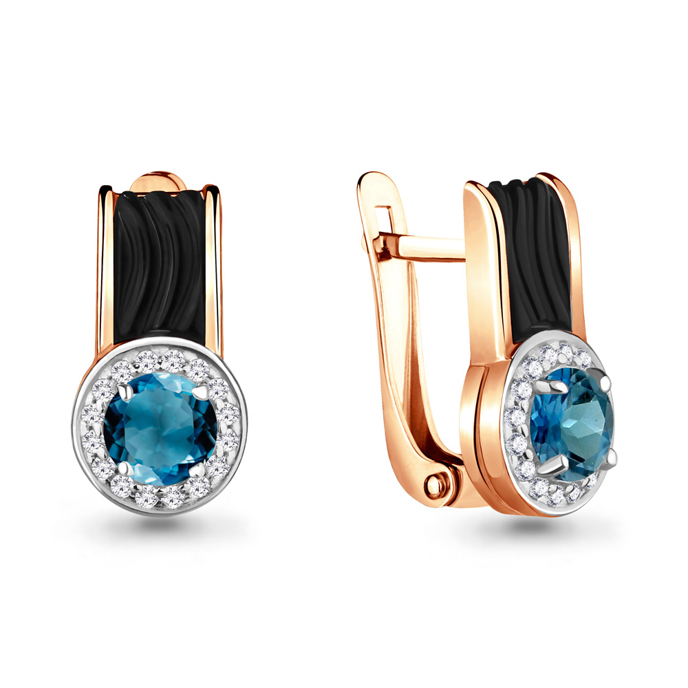 

Серьги из серебра с топазом Aquamarine 4712608А_925_з, 4712608А_925_з