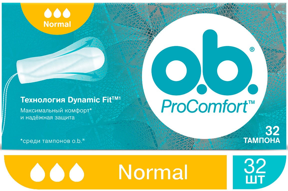 фото Тампоны o.b. procomfort normal 32шт