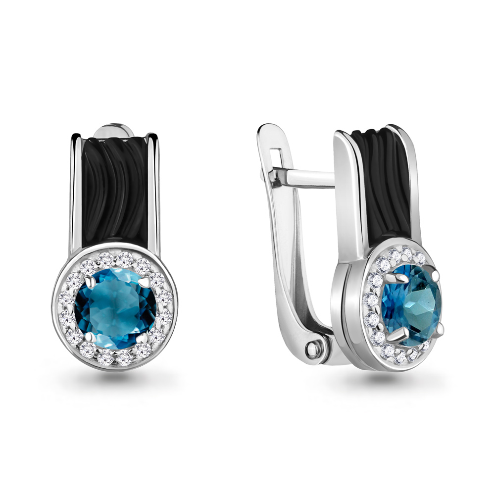 

Серьги из серебра с топазом Aquamarine 4712608А_925_р, 4712608А_925_р