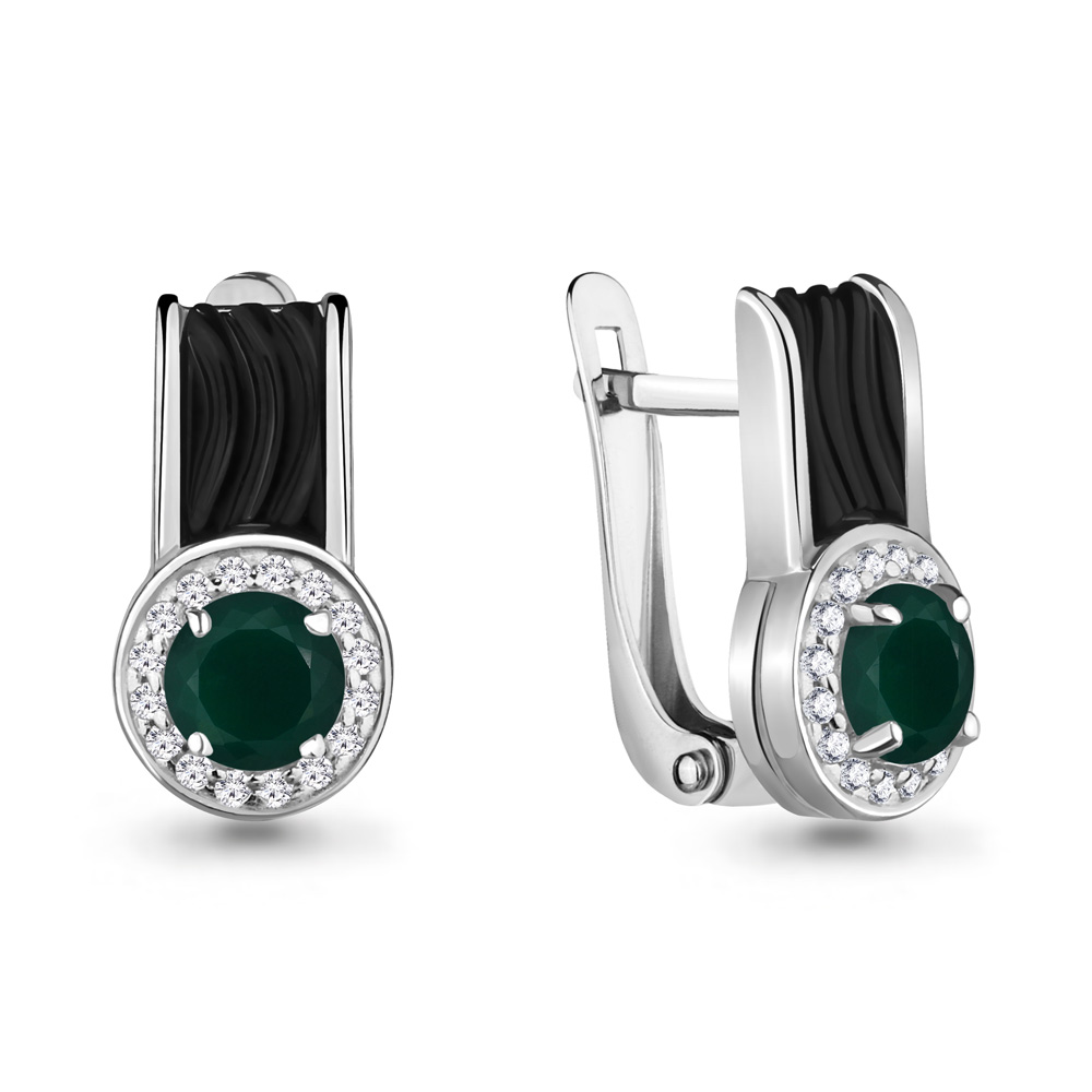 

Серьги из серебра с агатом Aquamarine 4712609А_925_р, 4712609А_925_р