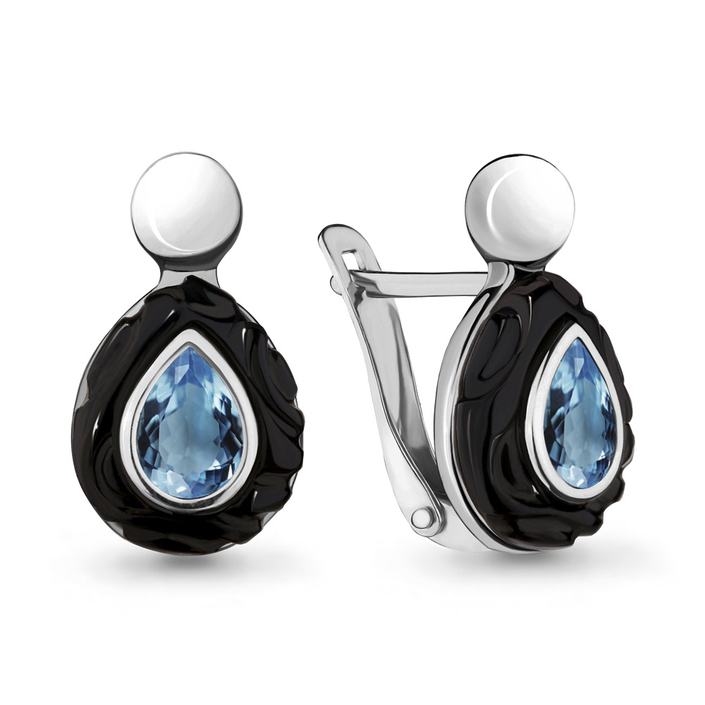 

Серьги из серебра с топазом Aquamarine 4712708_925_р, 4712708_925_р