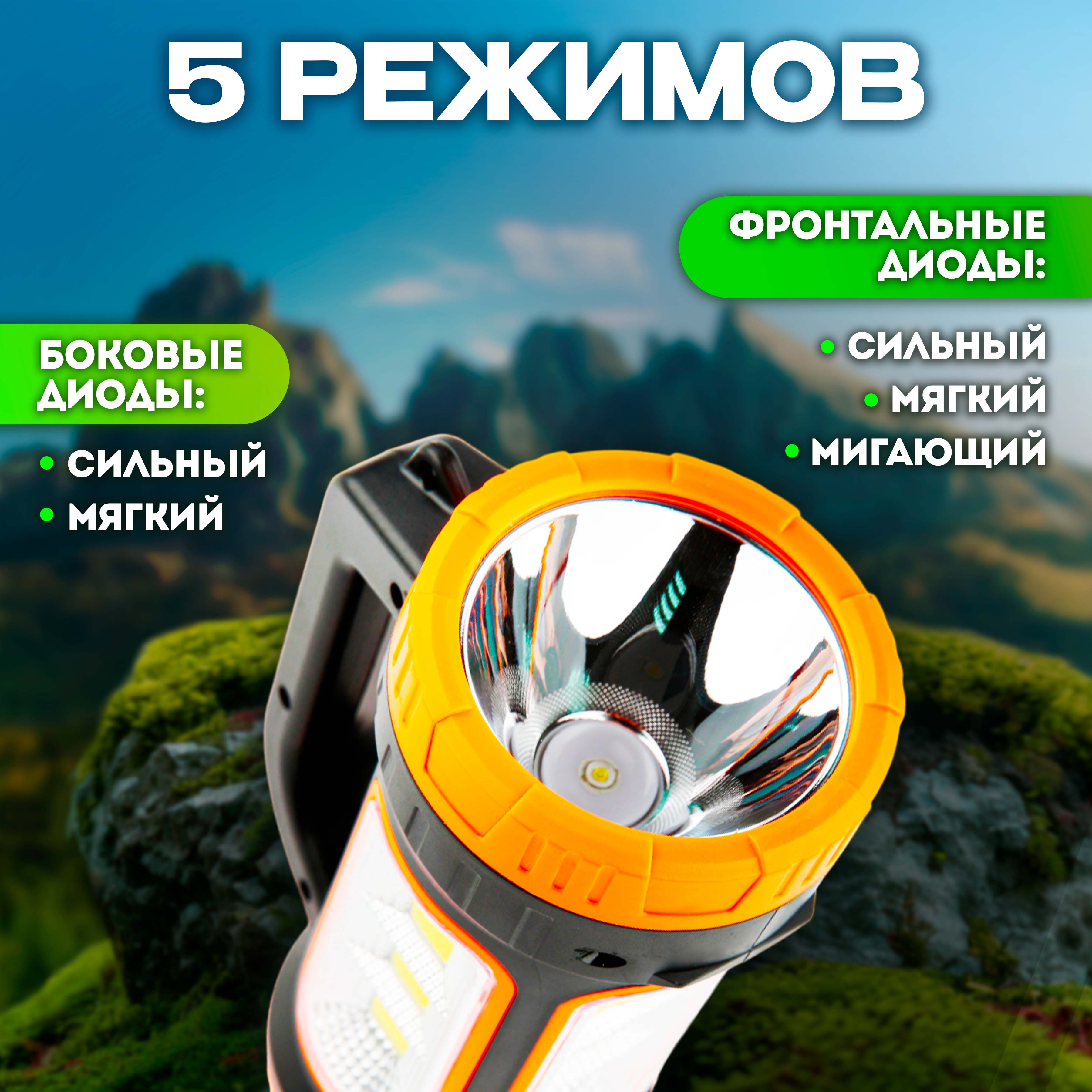 

Фонарь туристический ручной Турист Мастер, Желтый;черный