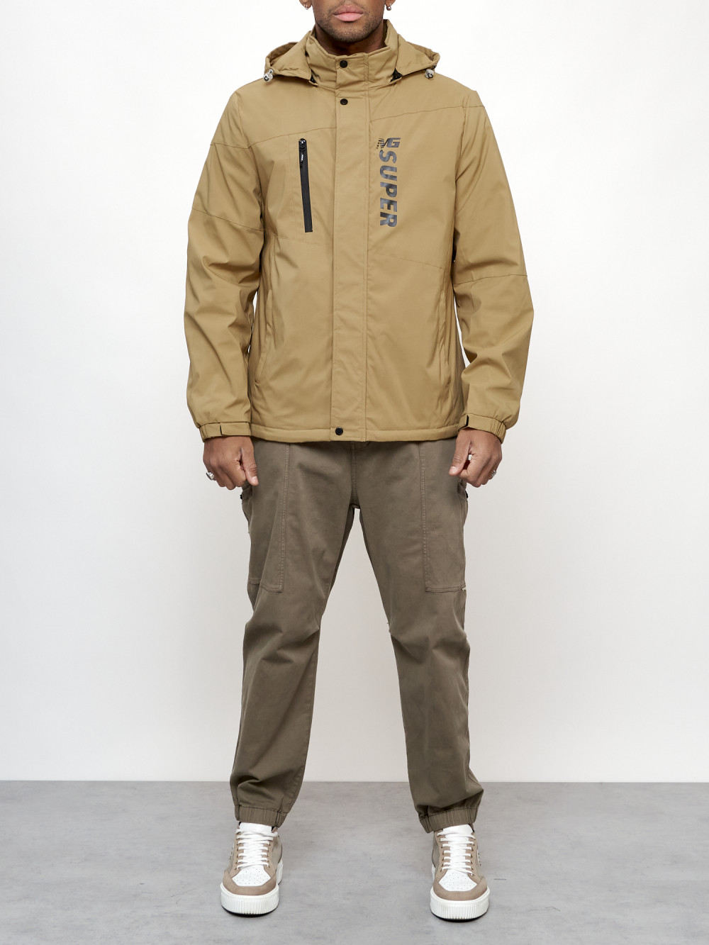 Куртка мужская MG AD88026 бежевая 3XL