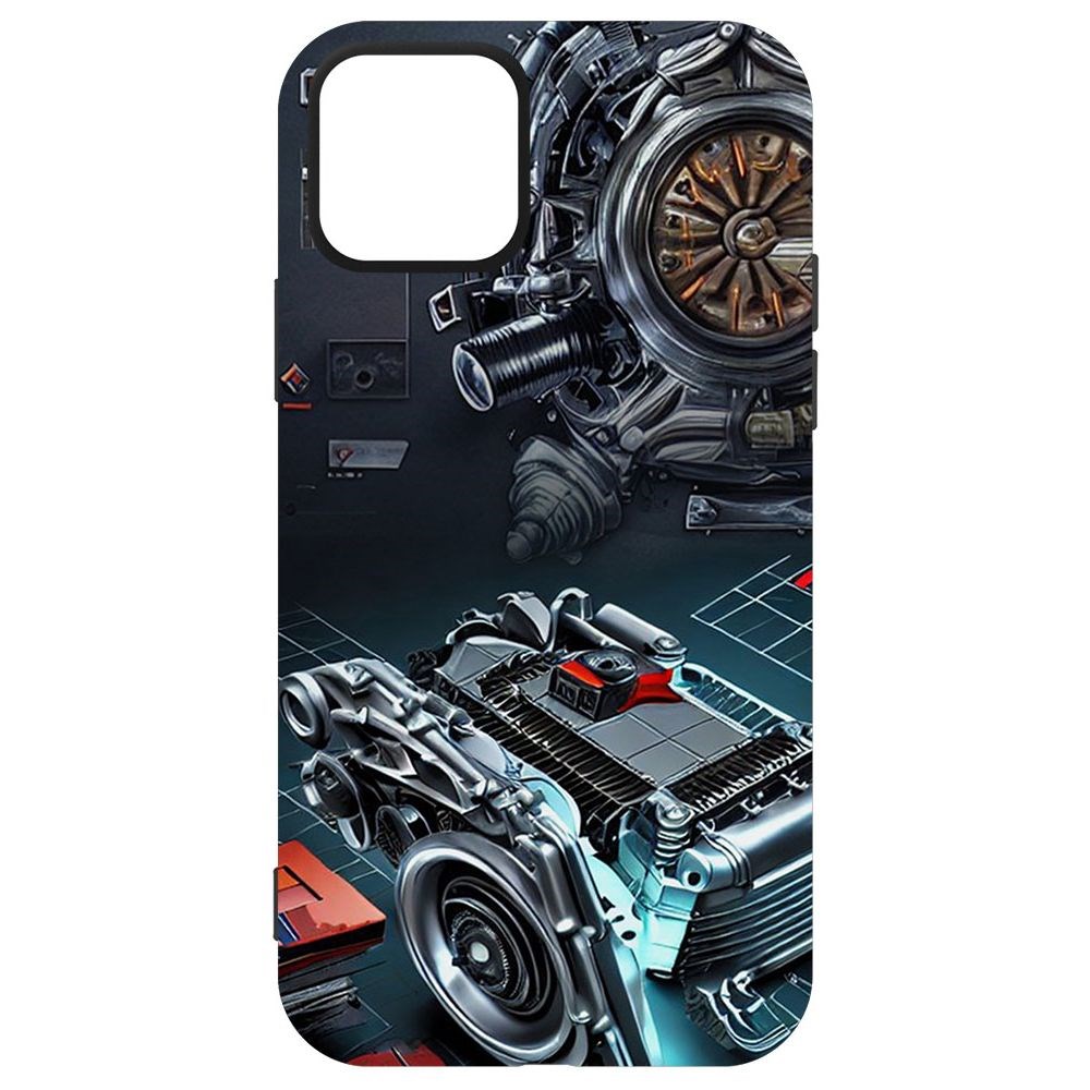 

Чехол-накладка Софт Моторы для iPhone 12, Черный