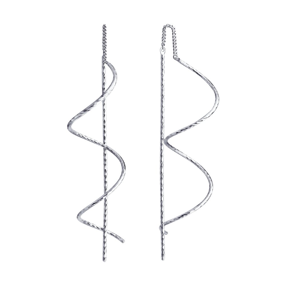 

Серьги женские из серебра SOKOLOV 94024417, без вставки, 94024417