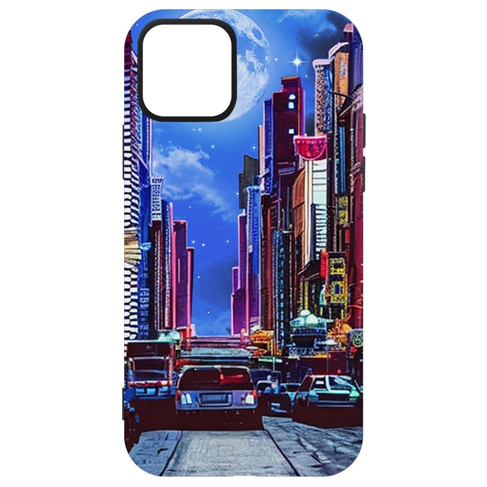 

Чехол-накладка Софт Ночной город для iPhone 12, Черный