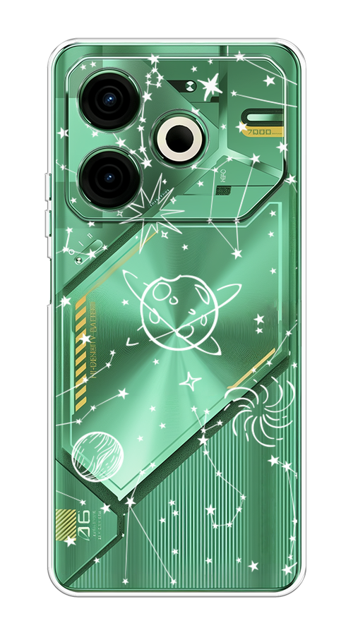 

Чехол на Tecno Pova 6 Neo "Планеты в космосе", Белый, 309050-1