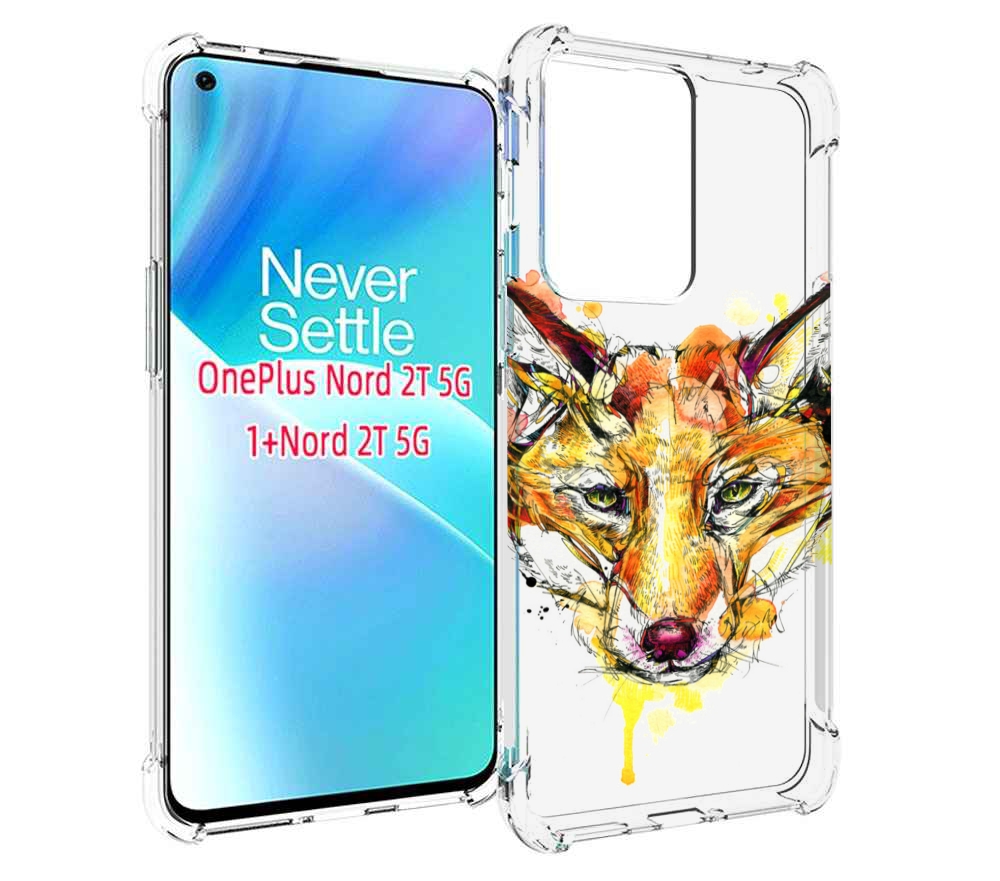 

Чехол MyPads Акварельная лиса для OnePlus Nord 2T, Прозрачный, Tocco