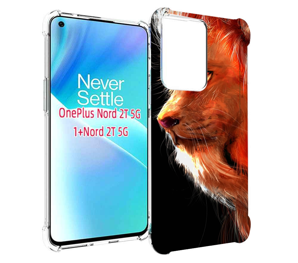 

Чехол MyPads Арт-рисунок-льва мужской для OnePlus Nord 2T, Прозрачный, Tocco