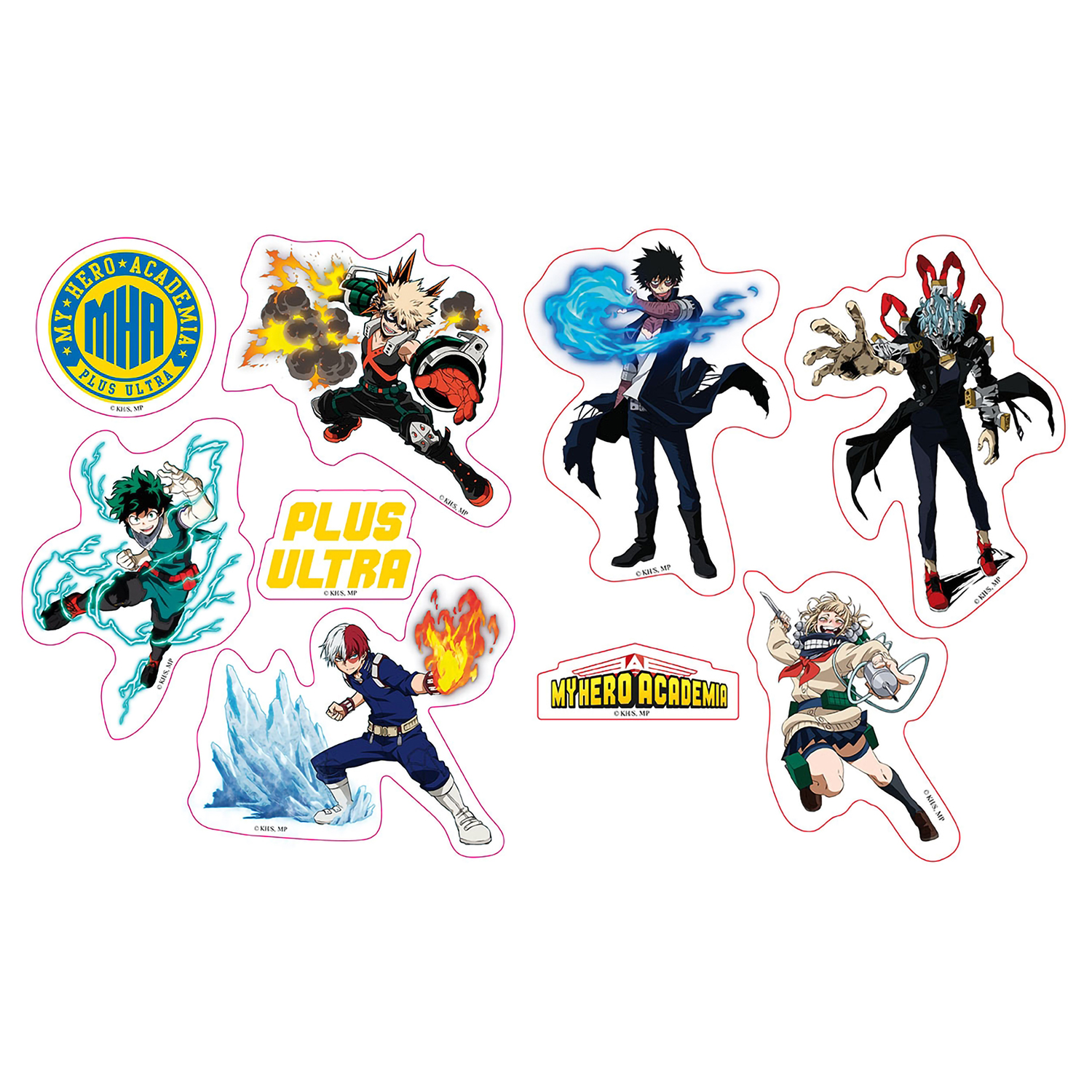 фото Наклейки my hero academia - stickers - 16x11cm/ 2 sheets - heroes villains x5 abydco744 abystyle