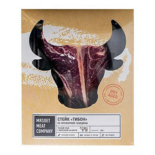Поясничный отруб мраморной говядины Мяsoet Meat Company Тибон Стейк Prime 550 г